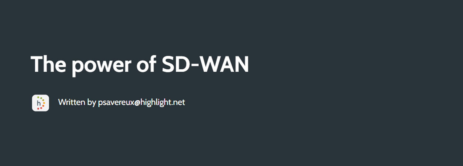 The power of SD-WAN